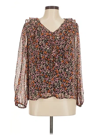 Pre-owned Lauren Conrad 3/4 Sleeve Blouse In Brown