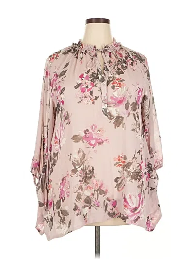 Pre-owned Lauren Conrad 3/4 Sleeve Blouse In Pink