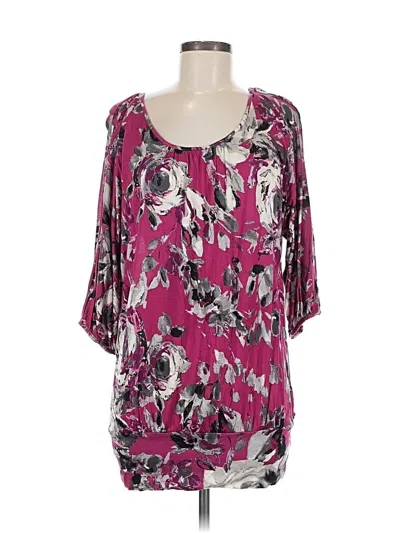 Pre-owned Lauren Conrad 3/4 Sleeve T-shirt In Pink