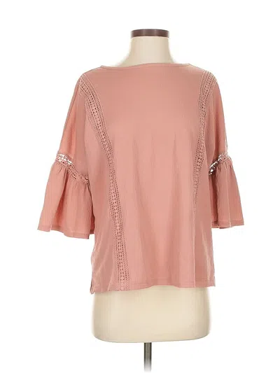 Pre-owned Lauren Conrad 3/4 Sleeve Top Pink Boatneck Tops