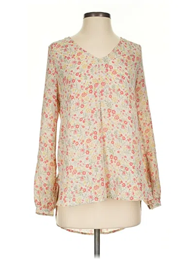 Pre-owned Lauren Conrad Long Sleeve Blouse In Ivory