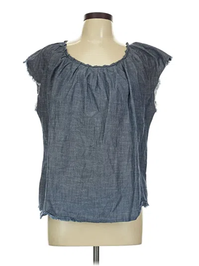 Pre-owned Lauren Conrad Short Sleeve Blouse In Gray