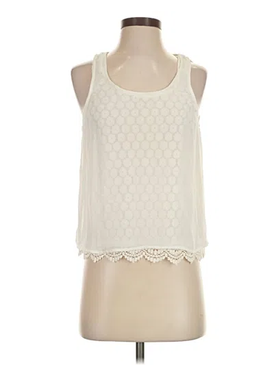 Pre-owned Lauren Conrad Sleeveless Blouse In White