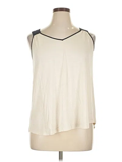 Pre-owned Lauren Conrad Sleeveless Top Ivory Halter Neckline Tops In White