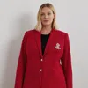 Lauren Curve Curve - Bullion Jacquard Blazer In Red