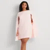 Lauren Curve Curve - Cape Georgette Cocktail Dress In Pink