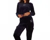 Lauren James Dallas Cowboys Velour Star Top With Rhinestone Logo In Navy In Blue
