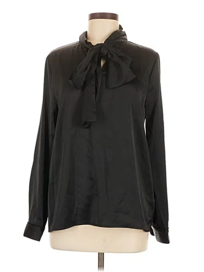 Pre-owned Lauren James Long Sleeve Blouse In Black