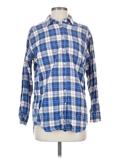Pre-owned Lauren James Long Sleeve Button Down Shirt In Blue