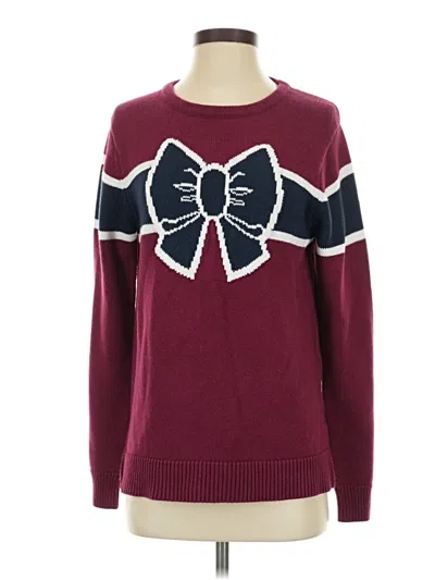 Pre-owned Lauren James Pullover Sweater In Burgundy