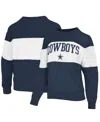 Lauren James Women's Navy Dallas Cowboys Bling Color Block Terry Sweatshirt In Blue