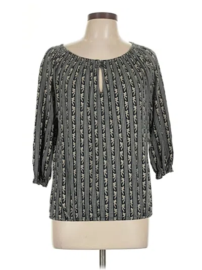 Pre-owned Lauren Jeans Co. 3/4 Sleeve Blouse In Gray