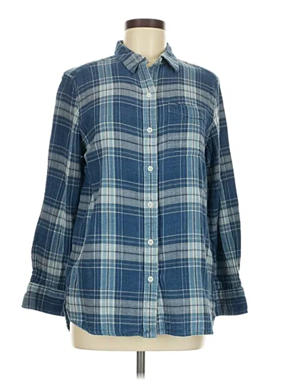 Pre-owned Lauren Jeans Co. 3/4 Sleeve Button Down Shirt In Blue