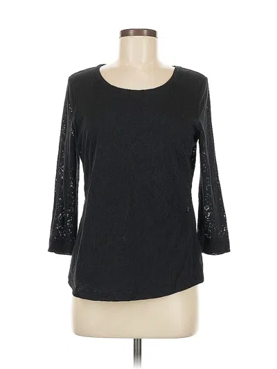 Pre-owned Lauren Jeans Co. 3/4 Sleeve T-shirt In Black