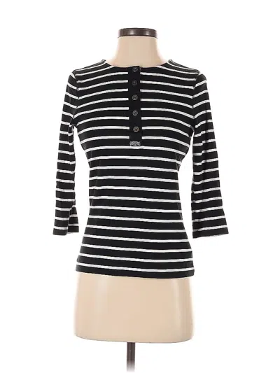 Pre-owned Lauren Jeans Co. 3/4 Sleeve Top In Black