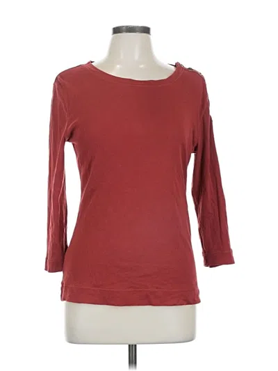 Pre-owned Lauren Jeans Co. 3/4 Sleeve Top In Burgundy