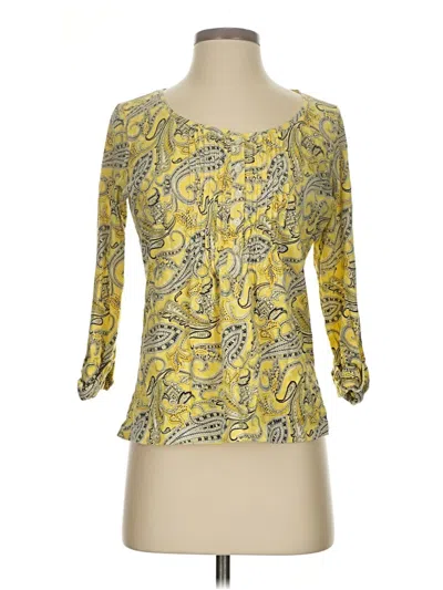 Pre-owned Lauren Jeans Co. 3/4 Sleeve Top In Yellow