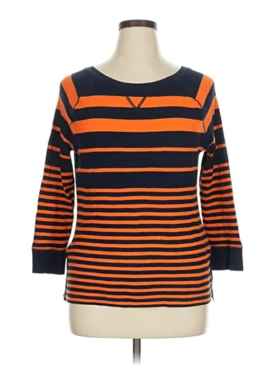 Pre-owned Lauren Jeans Co. 3/4 Sleeve T-shirt In Orange