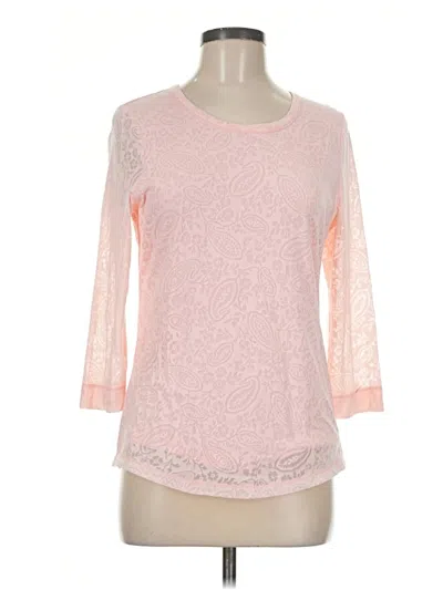 Pre-owned Lauren Jeans Co. 3/4 Sleeve T-shirt In Pink
