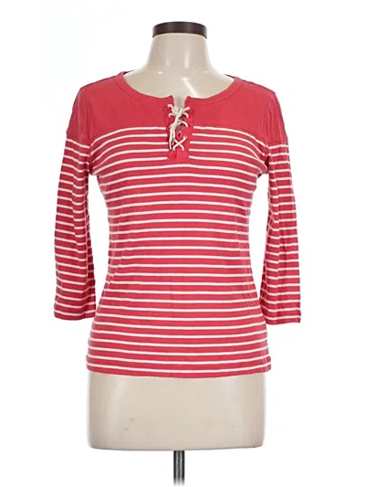 Pre-owned Lauren Jeans Co. 3/4 Sleeve T-shirt In Red
