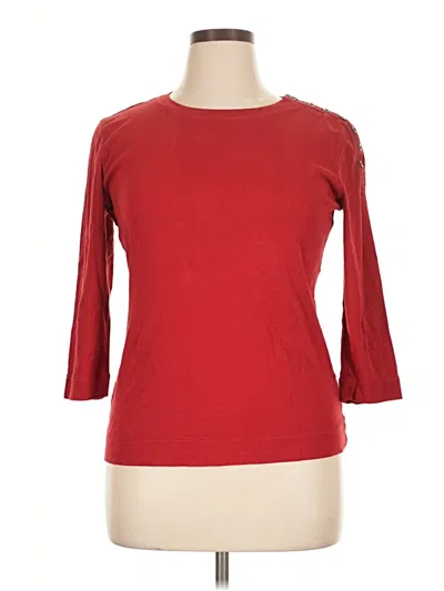 Pre-owned Lauren Jeans Co. 3/4 Sleeve T-shirt In Red