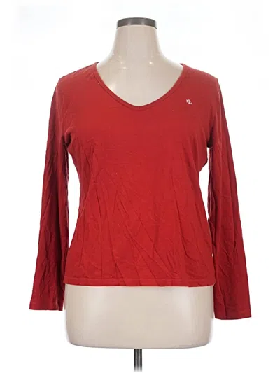 Pre-owned Lauren Jeans Co. 3/4 Sleeve T-shirt In Red