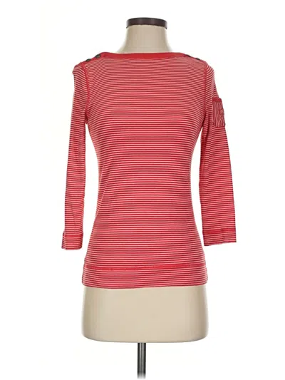 Pre-owned Lauren Jeans Co. 3/4 Sleeve T-shirt In Red