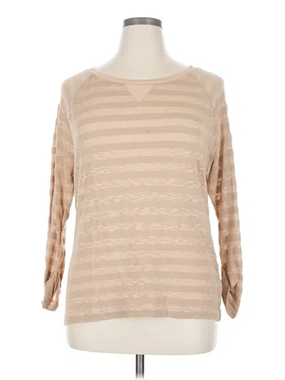 Pre-owned Lauren Jeans Co. 3/4 Sleeve T-shirt In Tan