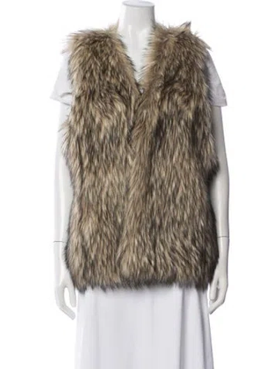 Pre-owned Lauren Jeans Co. Animal Print Faux Fur Jacket In Multicolor