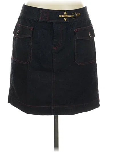 Pre-owned Lauren Jeans Co. Denim Skirt In Black