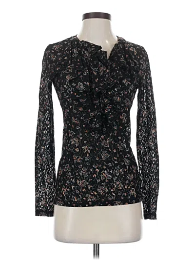 Pre-owned Lauren Jeans Co. Long Sleeve Blouse In Black