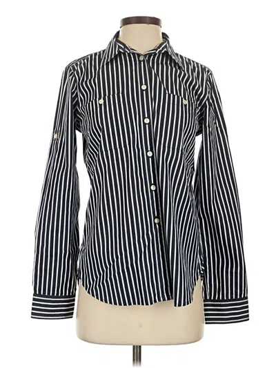 Pre-owned Lauren Jeans Co. Long Sleeve Blouse In Black