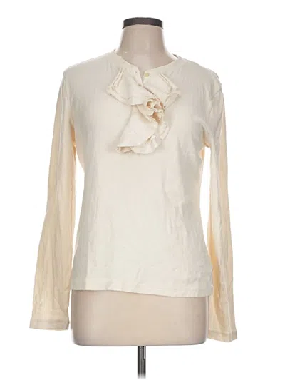 Pre-owned Lauren Jeans Co. Long Sleeve Blouse In Ivory