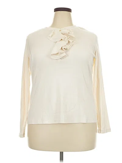 Pre-owned Lauren Jeans Co. Long Sleeve Blouse In Ivory