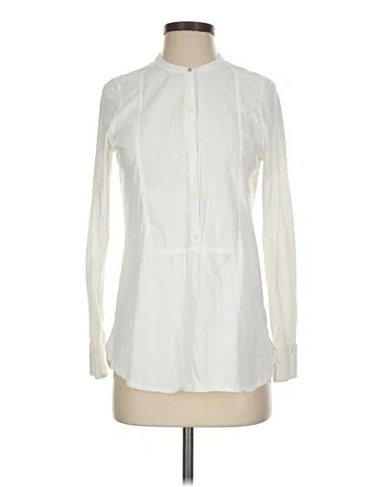 Pre-owned Lauren Jeans Co. Long Sleeve Blouse In Ivory