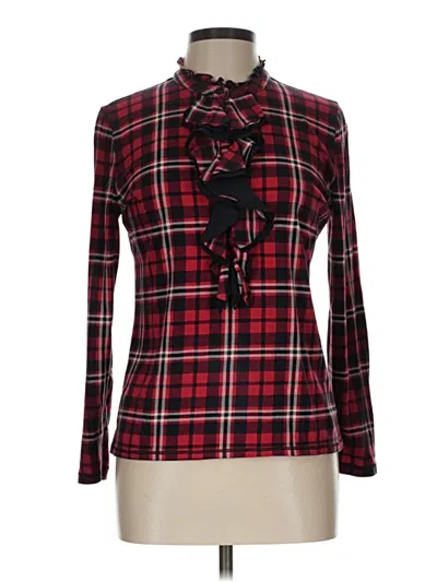 Pre-owned Lauren Jeans Co. Long Sleeve Blouse In Red