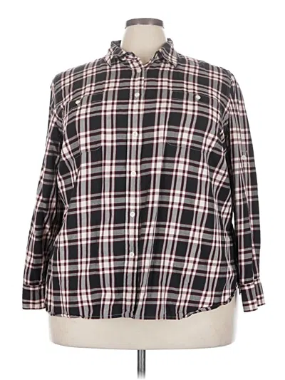 Pre-owned Lauren Jeans Co. Long Sleeve Button Down Shirt In Black