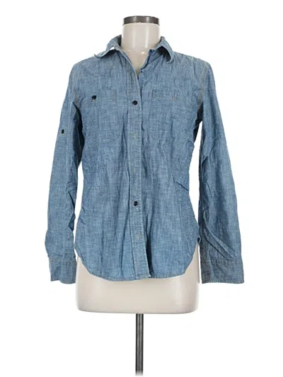 Pre-owned Lauren Jeans Co. Long Sleeve Button Down Shirt In Blue