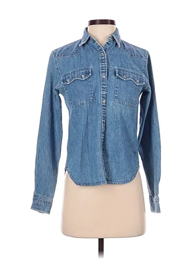 Pre-owned Lauren Jeans Co. Long Sleeve Button Down Shirt In Blue
