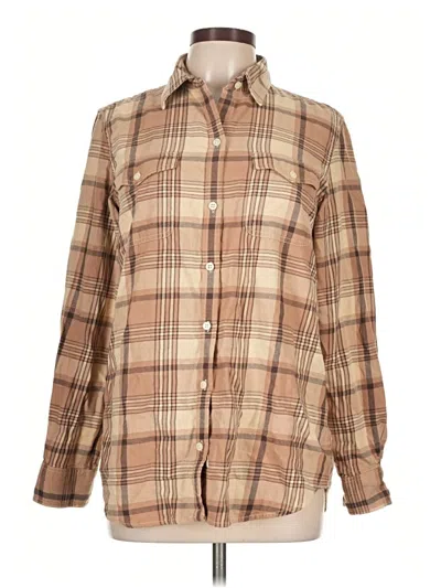 Pre-owned Lauren Jeans Co. Long Sleeve Button Down Shirt In Brown