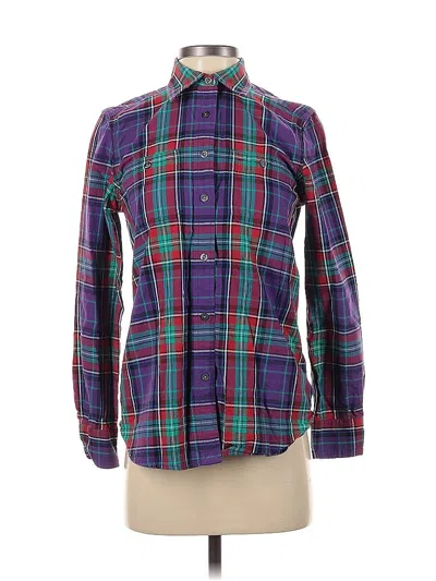 Pre-owned Lauren Jeans Co. Long Sleeve Button Down Shirt In Purple