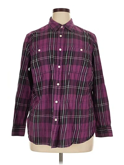 Pre-owned Lauren Jeans Co. Long Sleeve Button Down Shirt In Purple
