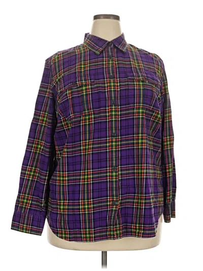 Pre-owned Lauren Jeans Co. Long Sleeve Button Down Shirt In Purple