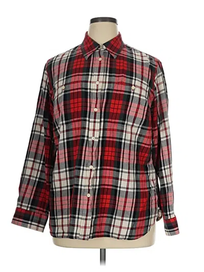 Pre-owned Lauren Jeans Co. Long Sleeve Button Down Shirt In Red