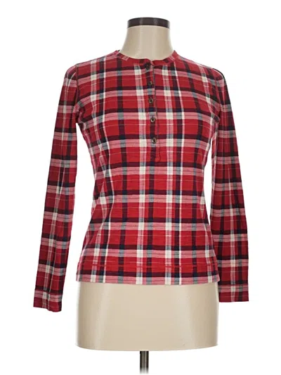 Pre-owned Lauren Jeans Co. Long Sleeve Button Down Shirt In Red