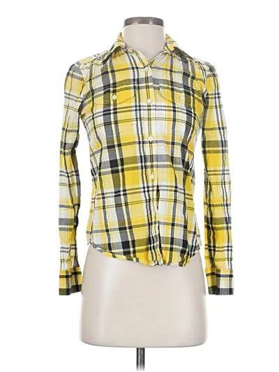 Pre-owned Lauren Jeans Co. Long Sleeve Button Down Shirt In Yellow