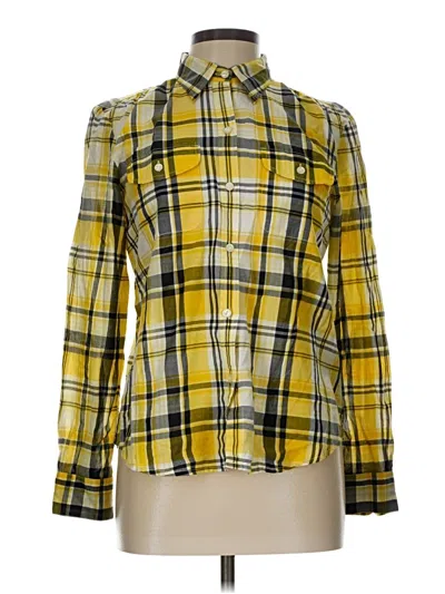 Pre-owned Lauren Jeans Co. Long Sleeve Button Down Shirt In Yellow