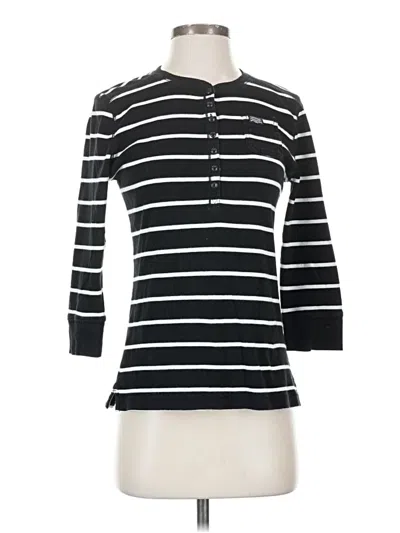 Pre-owned Lauren Jeans Co. Long Sleeve Henley Shirt In Black