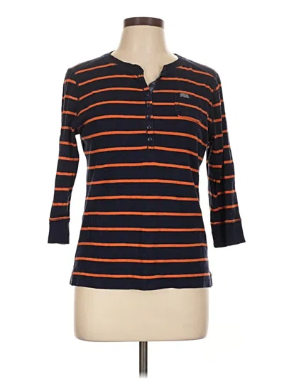 Pre-owned Lauren Jeans Co. Long Sleeve Henley Shirt In Orange