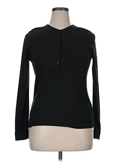 Pre-owned Lauren Jeans Co. Long Sleeve Polo Shirt In Black